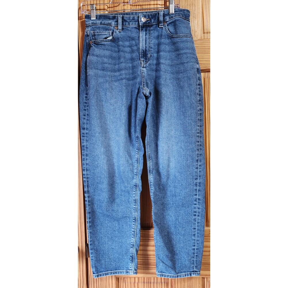 American Eagle Mom Jeans Womens 4‎ Regular High Rise Stretch Straight Leg Blue